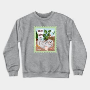 Healthy Mind Happy Life! Crewneck Sweatshirt